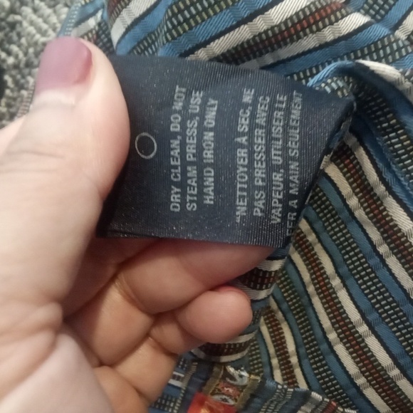 Robert Graham Mens Xl Striped Multicolor Long Sleeve Flip Cuff - Picture 7 of 10